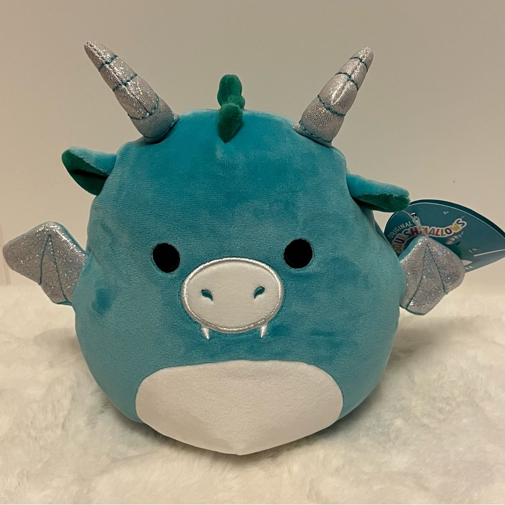 Squishmallow Avrill Teal Dragon 🐲, 7” New